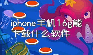 iphone手机16g能下载什么软件