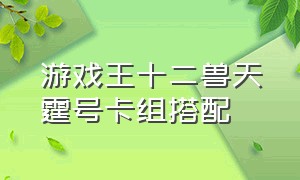 游戏王十二兽天霆号卡组搭配