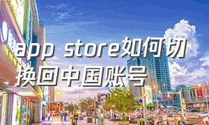 app store如何切换回中国账号