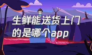 生鲜能送货上门的是哪个app