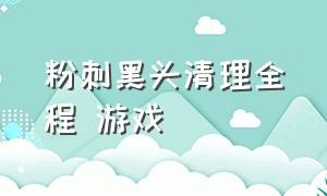 粉刺黑头清理全程 游戏