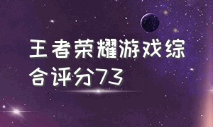 王者荣耀游戏综合评分73