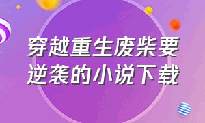 穿越重生废柴要逆袭的小说下载