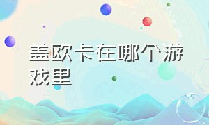 盖欧卡在哪个游戏里