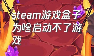 steam游戏盒子为啥启动不了游戏