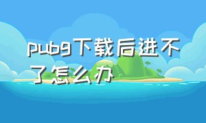 pubg下载后进不了怎么办