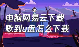 电脑网易云下载歌到u盘怎么下载