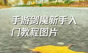 手游剑魔新手入门教程图片