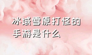 冰域雪原打怪的手游是什么