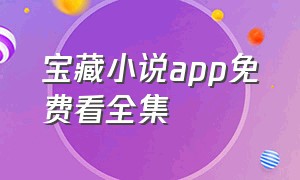 宝藏小说app免费看全集