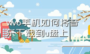 vivo手机如何将音乐下载到u盘上