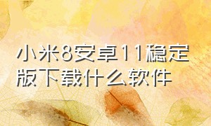 小米8安卓11稳定版下载什么软件