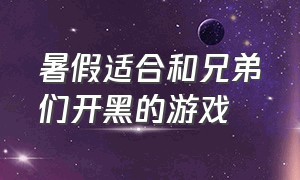 暑假适合和兄弟们开黑的游戏