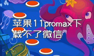 苹果11promax下载不了微信