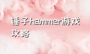 锤子hammer游戏攻略