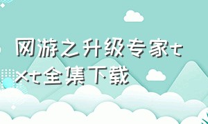 网游之升级专家txt全集下载