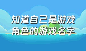 知道自己是游戏角色的游戏名字