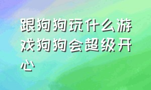 跟狗狗玩什么游戏狗狗会超级开心