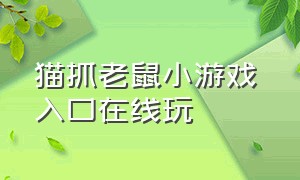 猫抓老鼠小游戏 入口在线玩