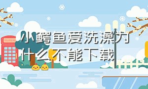 小鳄鱼爱洗澡为什么不能下载