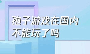 孢子游戏在国内不能玩了吗