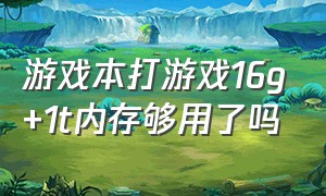 游戏本打游戏16g+1t内存够用了吗