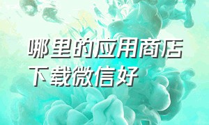 哪里的应用商店下载微信好