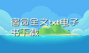 宿命全文txt电子书下载