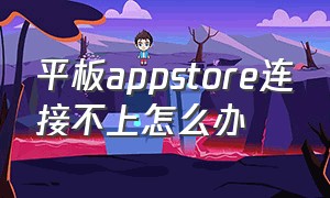 平板appstore连接不上怎么办