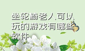 坐轮椅老人可以玩的游戏有哪些软件