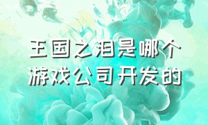 王国之泪是哪个游戏公司开发的