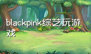 blackpink综艺玩游戏
