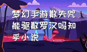 梦幻手游散失咒能驱散罗汉吗知乎小说