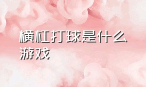 横杠打球是什么游戏