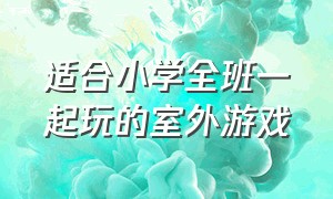 适合小学全班一起玩的室外游戏