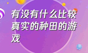 有没有什么比较真实的种田的游戏