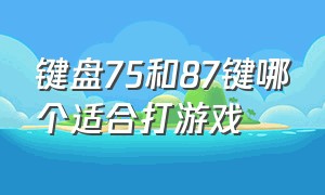 键盘75和87键哪个适合打游戏