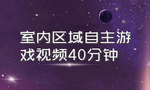 室内区域自主游戏视频40分钟