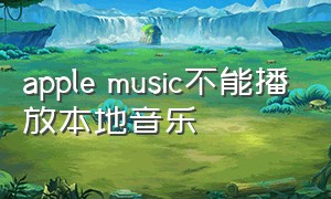 apple music不能播放本地音乐