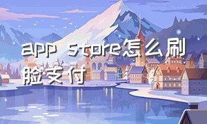 app store怎么刷脸支付