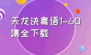 天龙诀粤语1-60集全下载