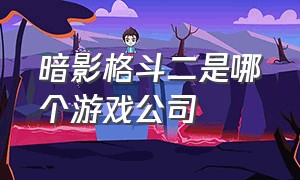 暗影格斗二是哪个游戏公司