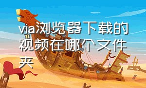 via浏览器下载的视频在哪个文件夹