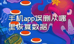 手机app误删从哪里恢复数据