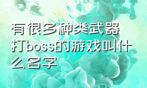 有很多种类武器打boss的游戏叫什么名字