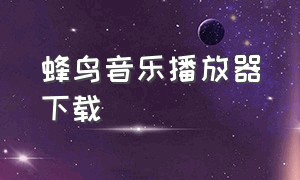 蜂鸟音乐播放器下载