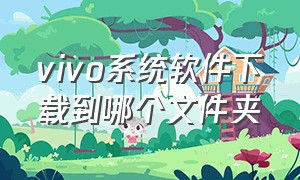 vivo系统软件下载到哪个文件夹