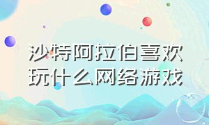 沙特阿拉伯喜欢玩什么网络游戏