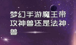 梦幻手游魔王带攻神兽还是法神兽