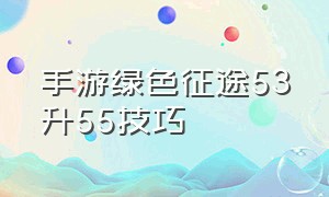 手游绿色征途53升55技巧